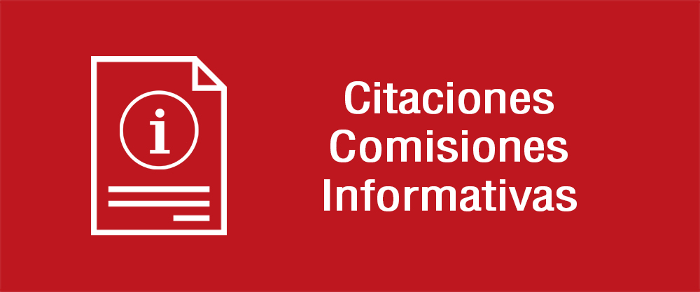 Citaciones Comisiones Informativas